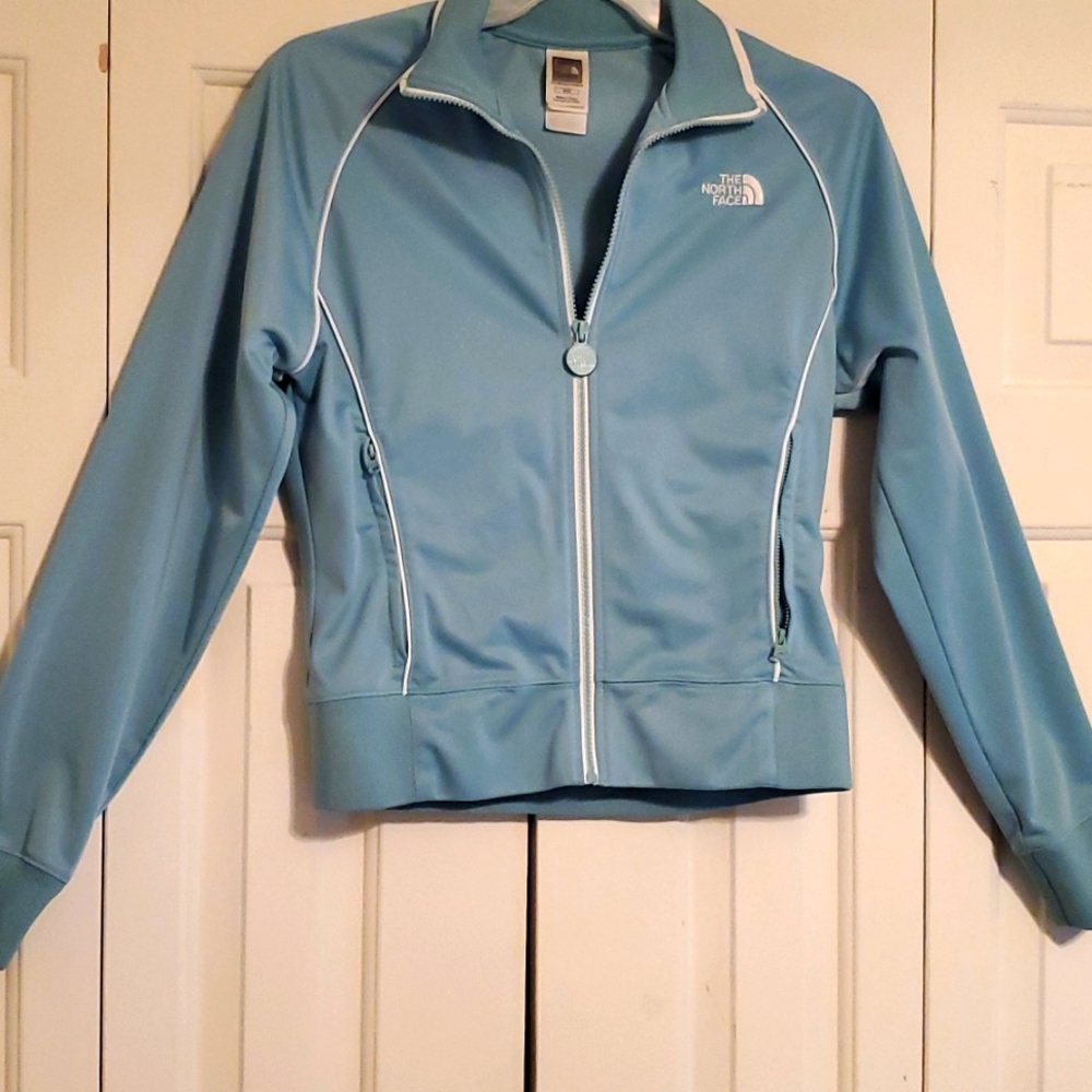 North Face Track Jacket. Womens. Teal. Size Medium.